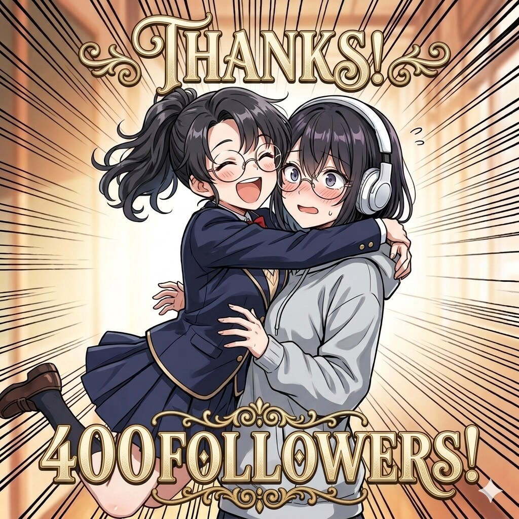 400フォロー感謝！