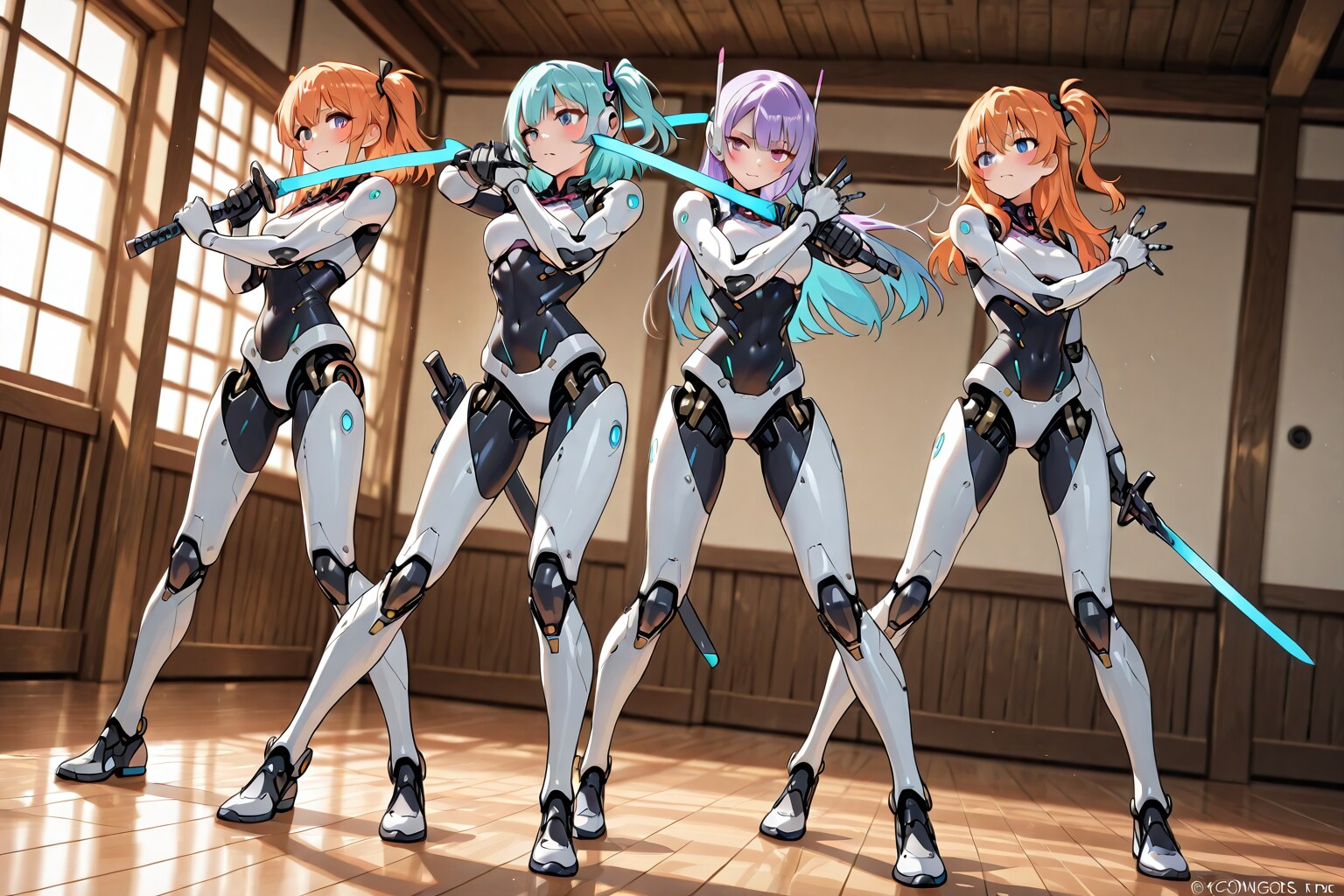 スーパー少女戦隊　剣術修行2