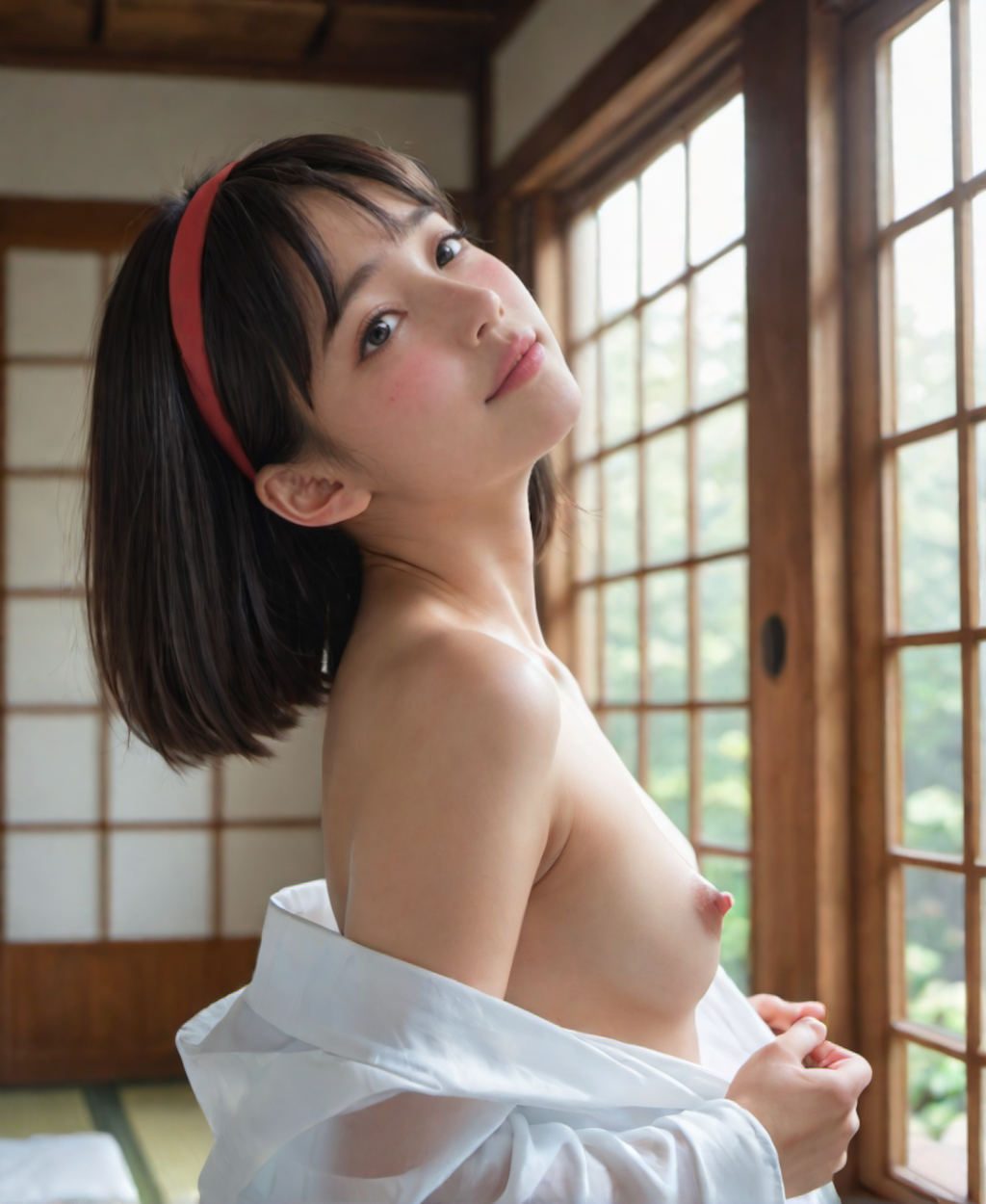 ヘアバンドの子
