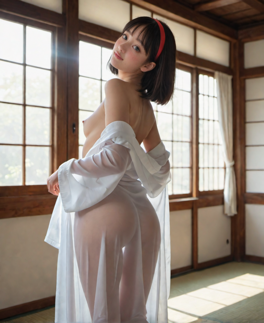 ヘアバンドの子