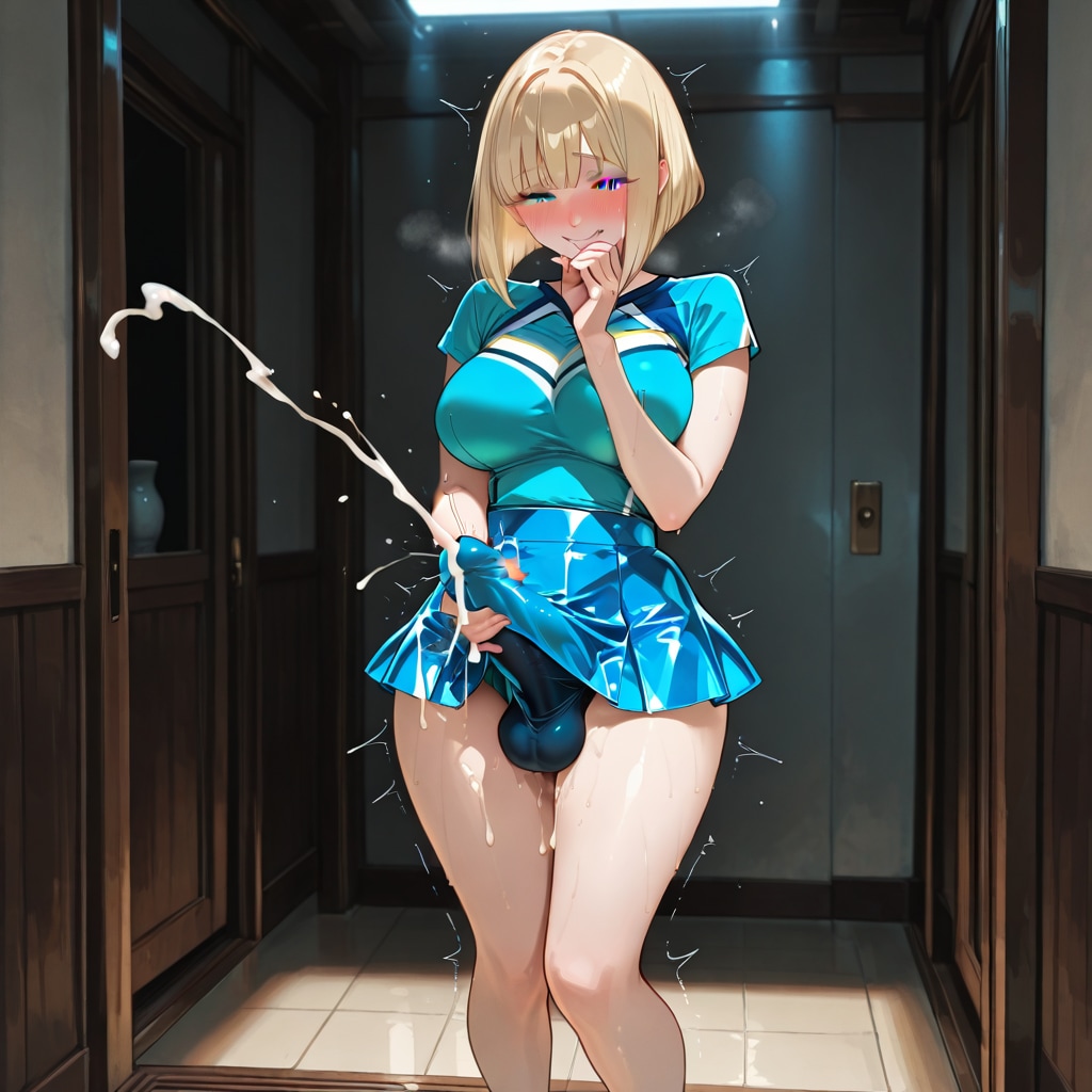 金髪チアコスふたニー