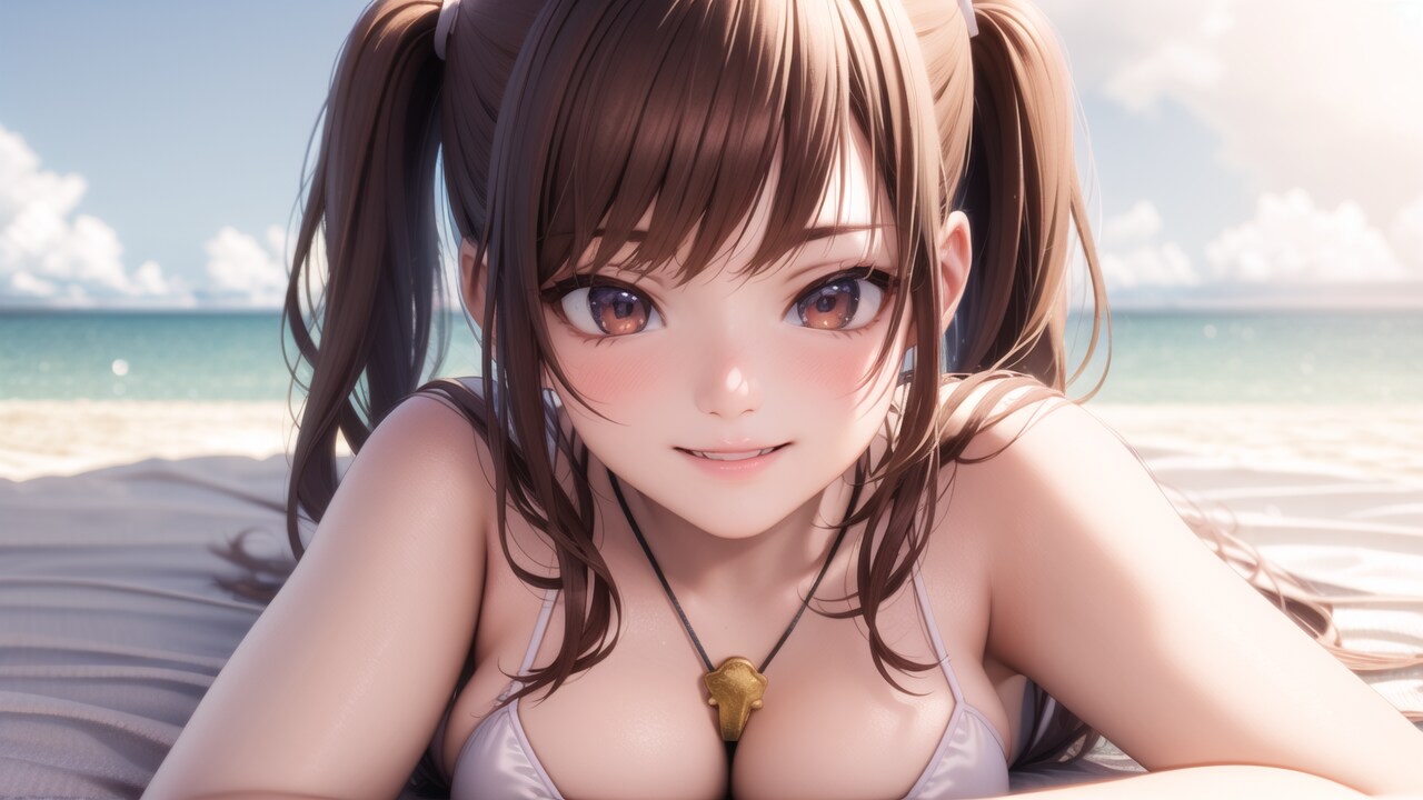ツインテールガールインザビーチ
