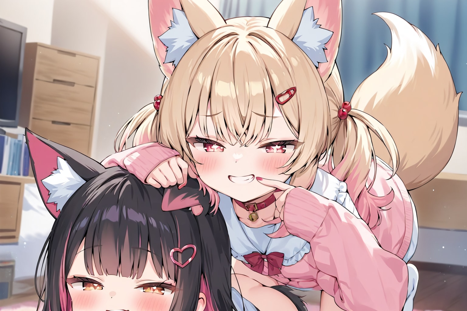 笑うメスギツネ幼体