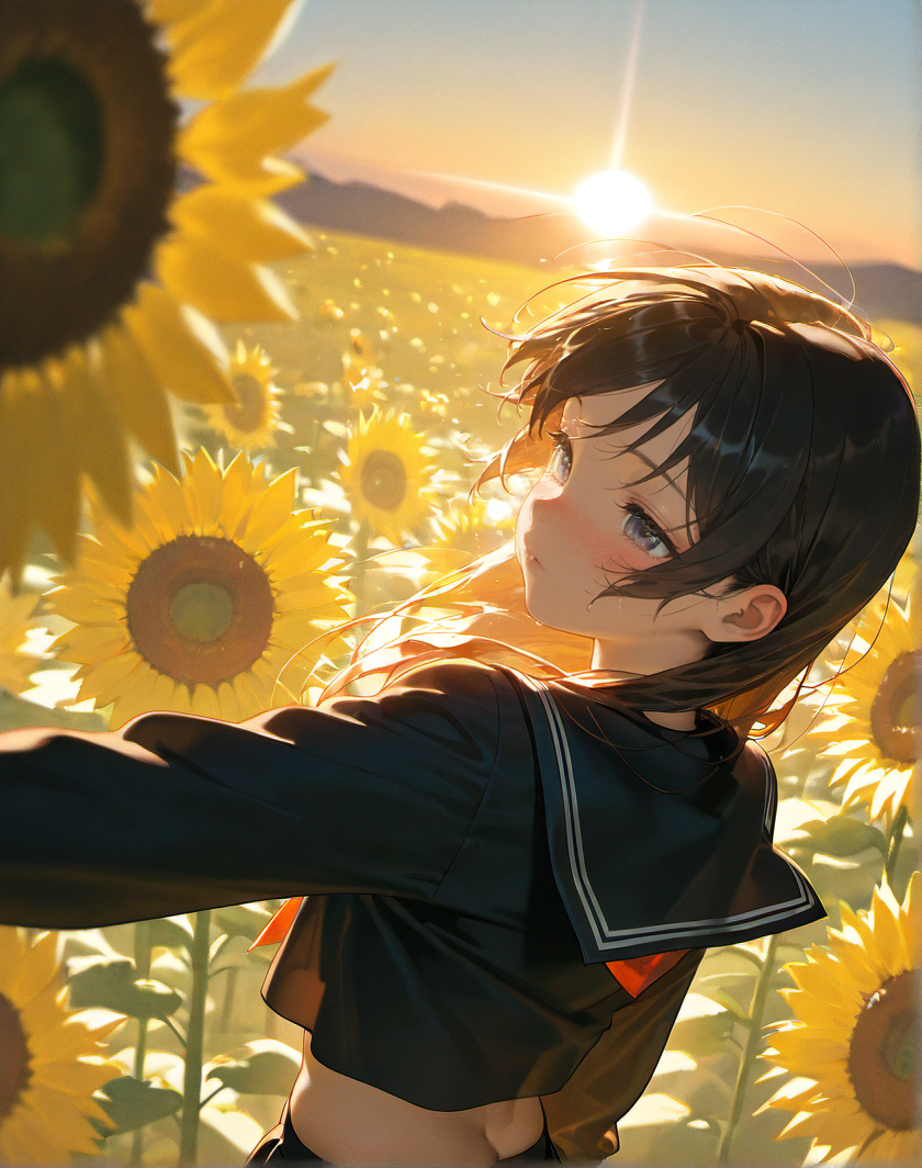 ひまわり畑 | の人気AIイラスト・グラビア