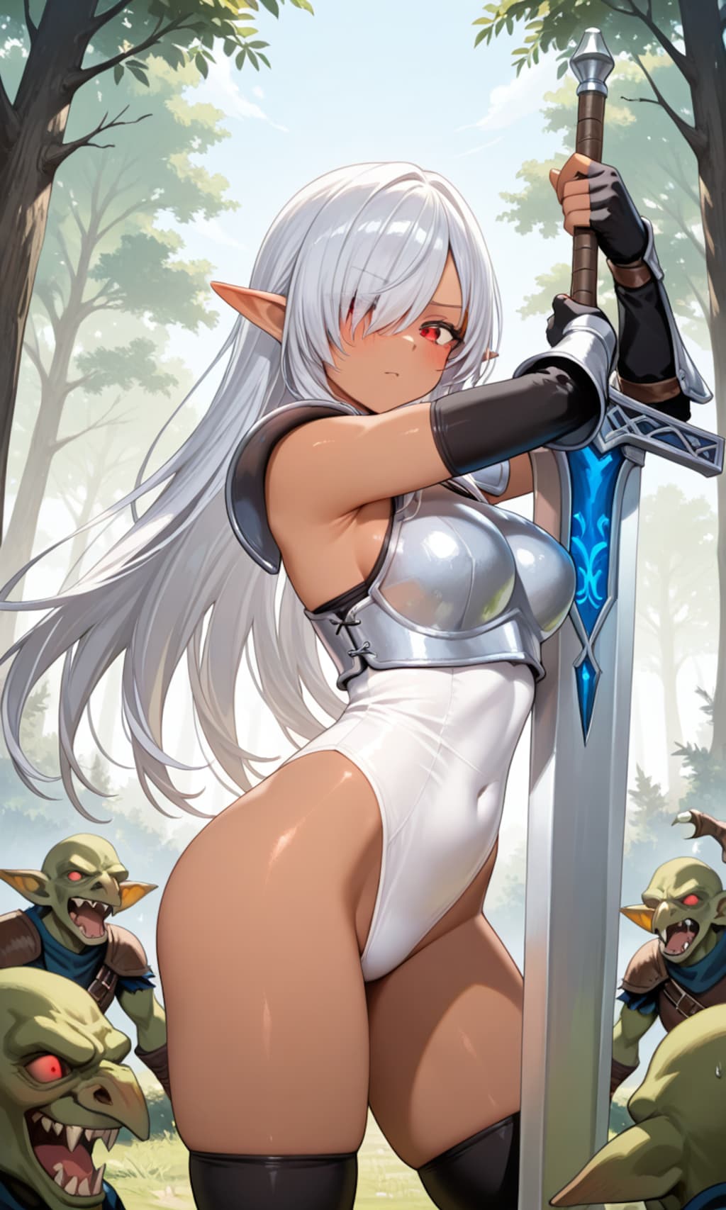 銀髪エルフ「ゴブリン狩りだ」