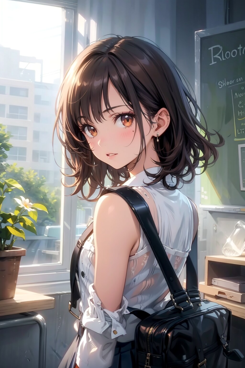 振り返るあの子
