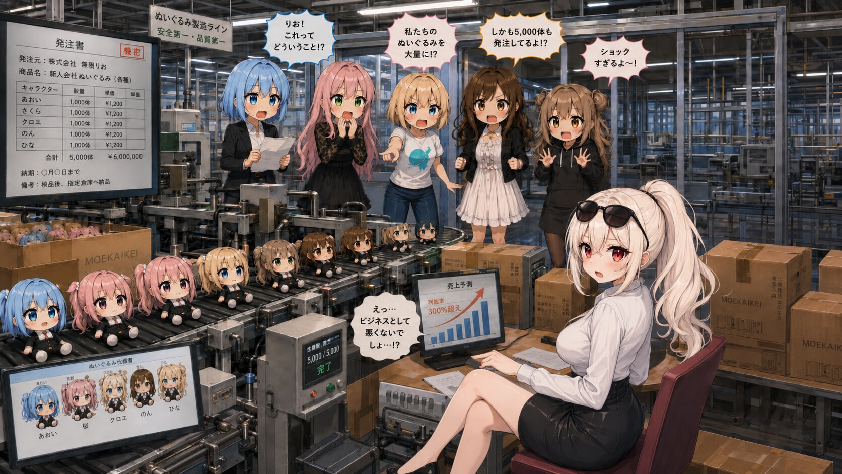 【極秘】萌え会計ぬいぐるみ量産計画、バレる。