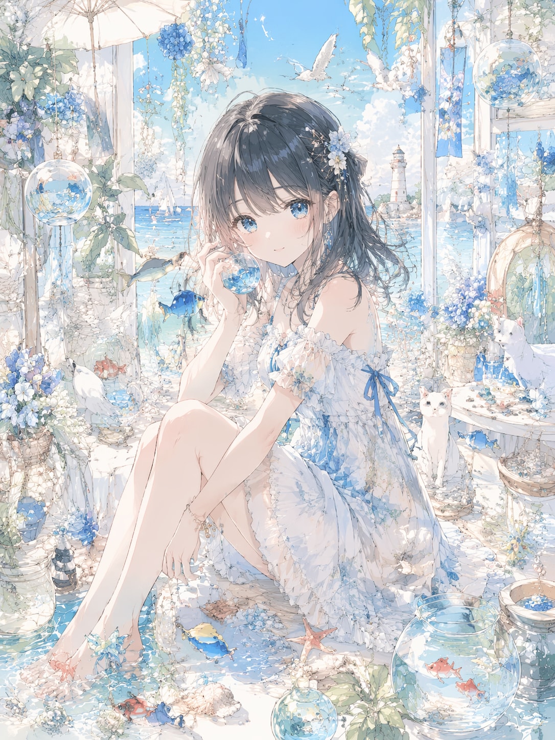 透明な青 | の人気AIイラスト・グラビア