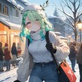 ファウナと雪のデート 2枚目