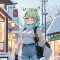 ファウナと雪のデート 3枚目