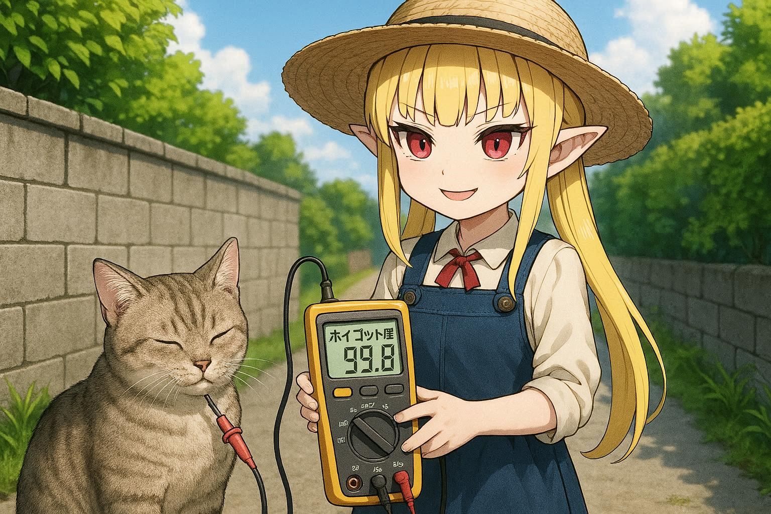 サボりたい度を測れるテスターを所構わずかますヴァンパイア | の人気AIイラスト・グラビア