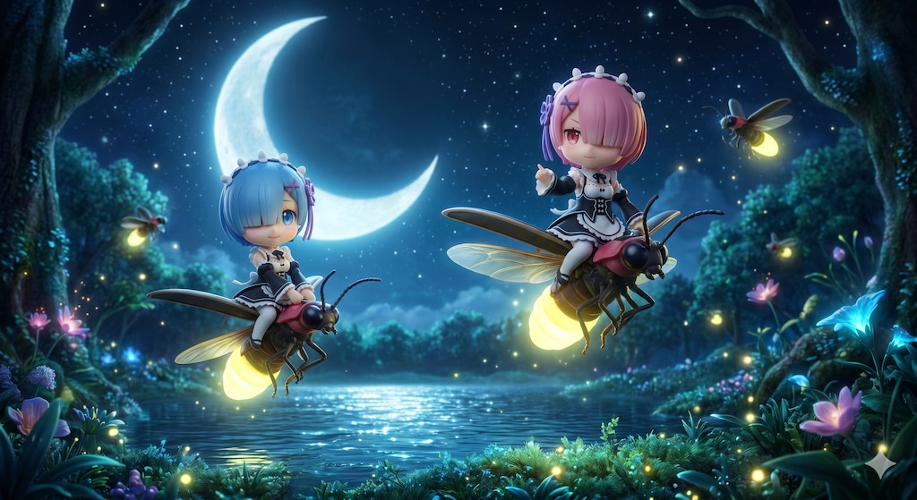蛍火にのせて鬼姉妹の夜間飛行