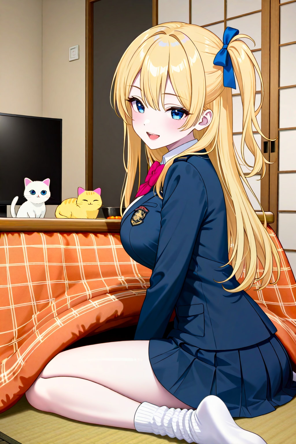 ナミちゃんとこたつと子猫