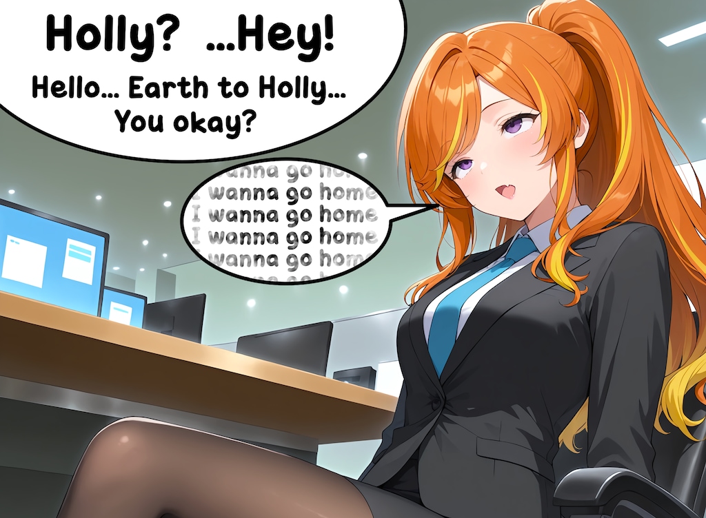 アイスクリーム前にOLホリー