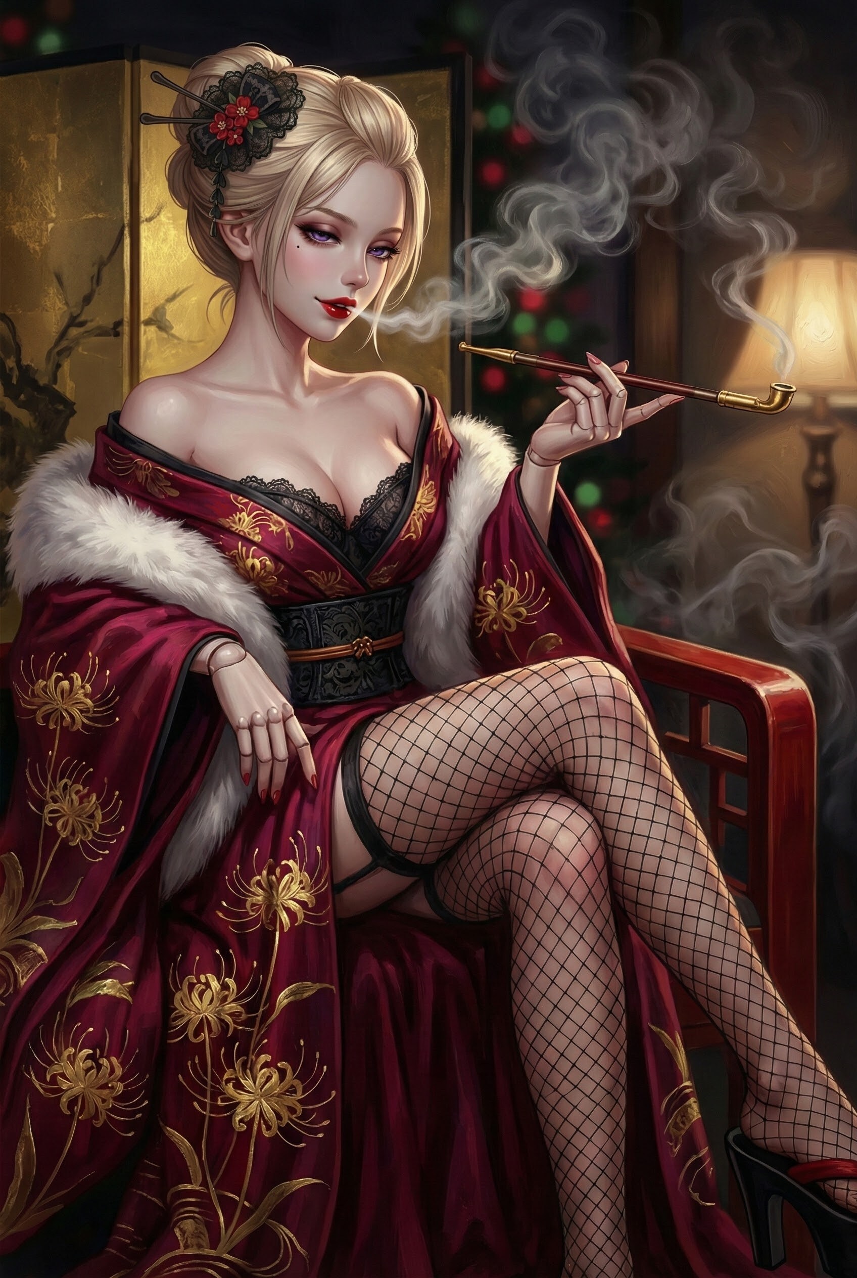 聖夜の猛毒太夫 ～彼岸花と紫煙の檻～ (The Poisonous Oiran Santa)