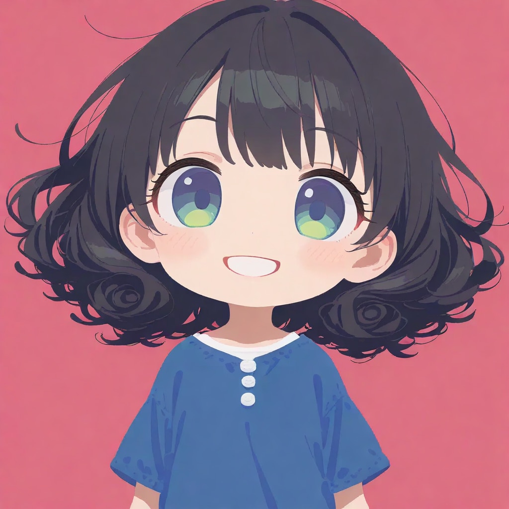 ウエービーヘアな女の子