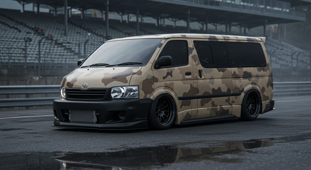 迷彩柄ハイエースワゴン