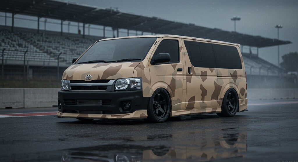 迷彩柄ハイエースワゴン