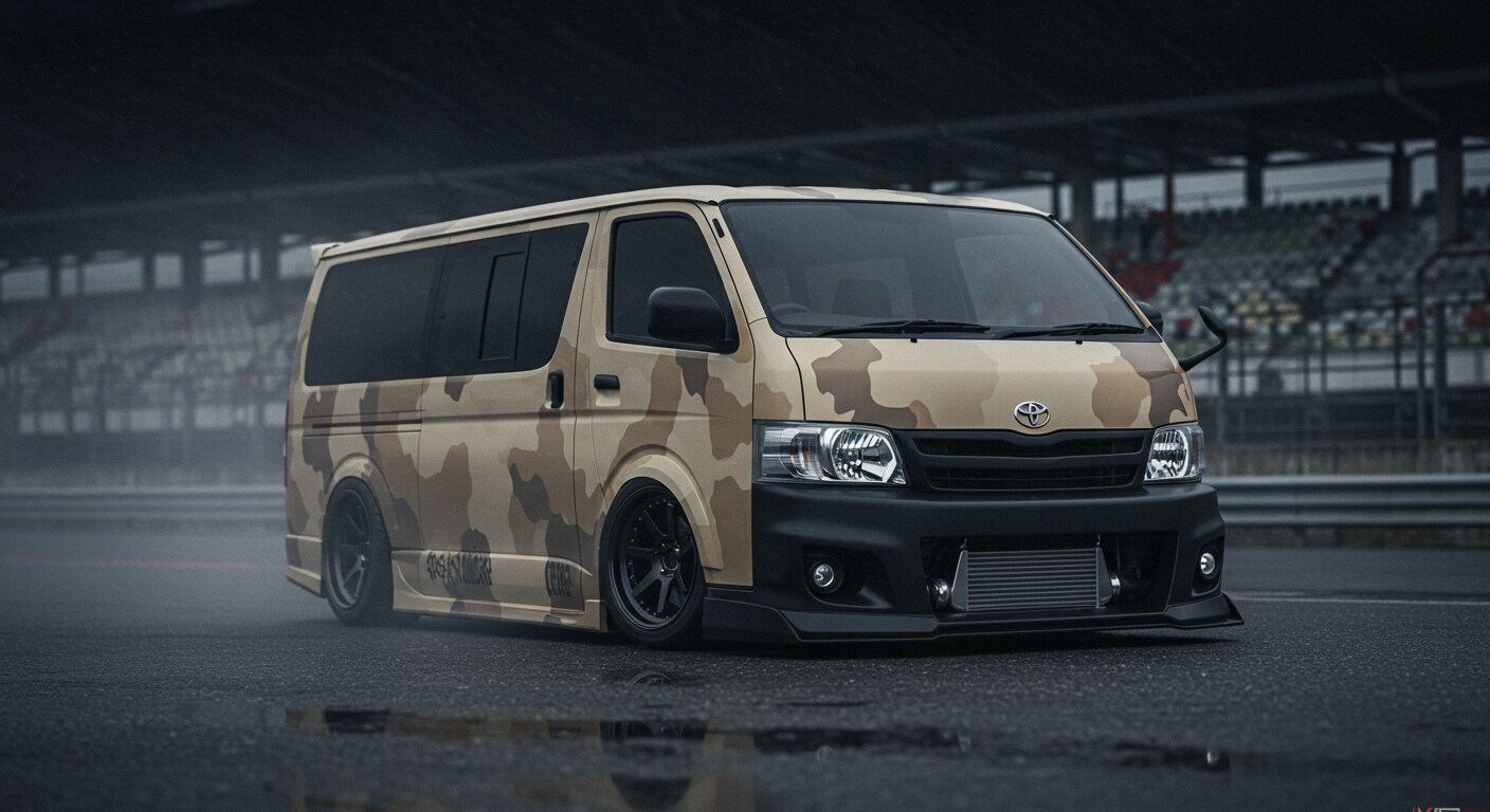 迷彩柄ハイエースワゴン | の人気AIイラスト・グラビア