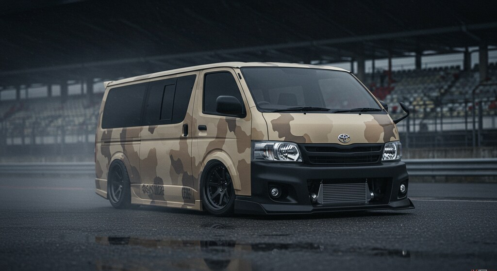 迷彩柄ハイエースワゴン