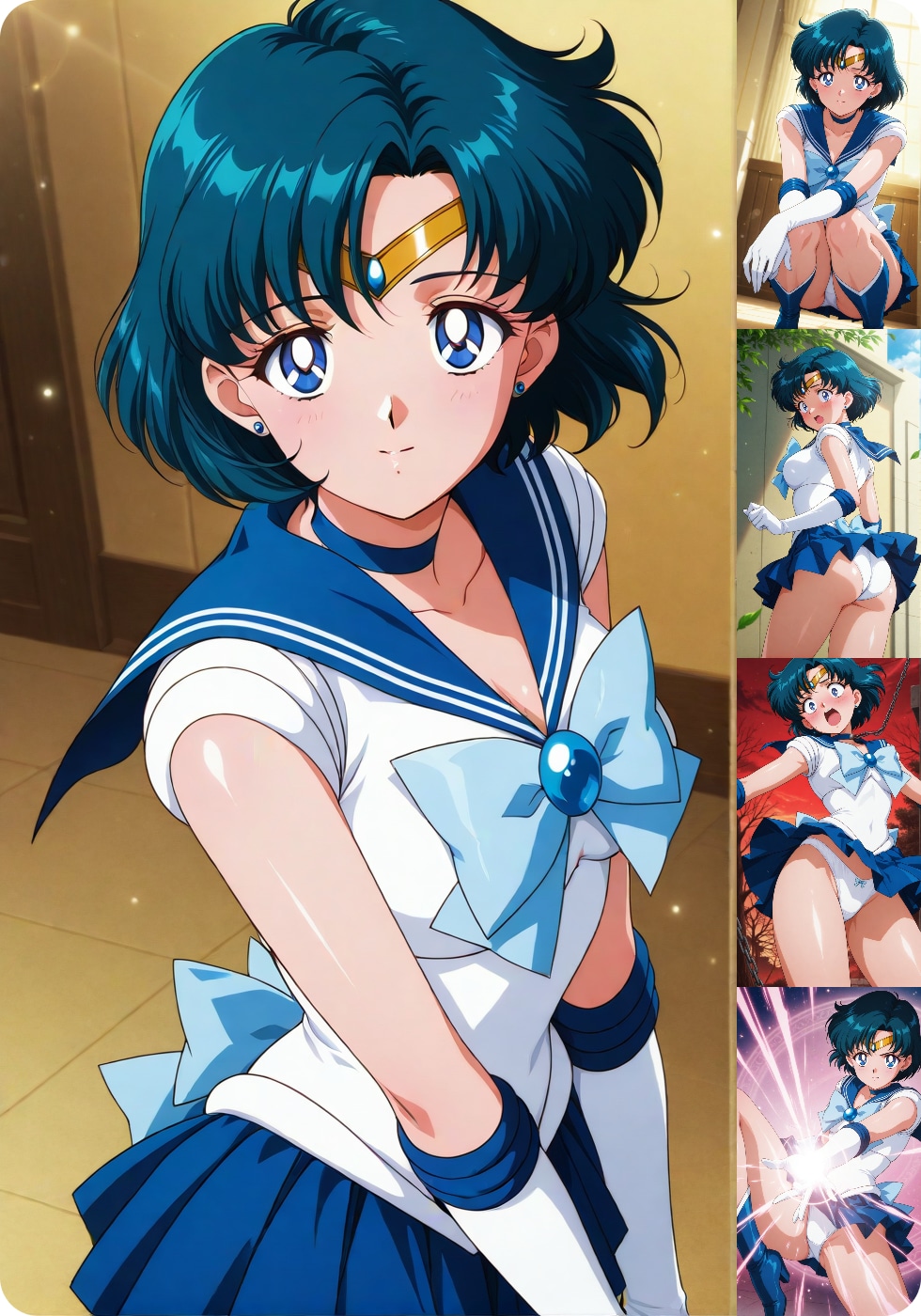 【セーラーマーキュリー】パンチラ【sailor mercury】
