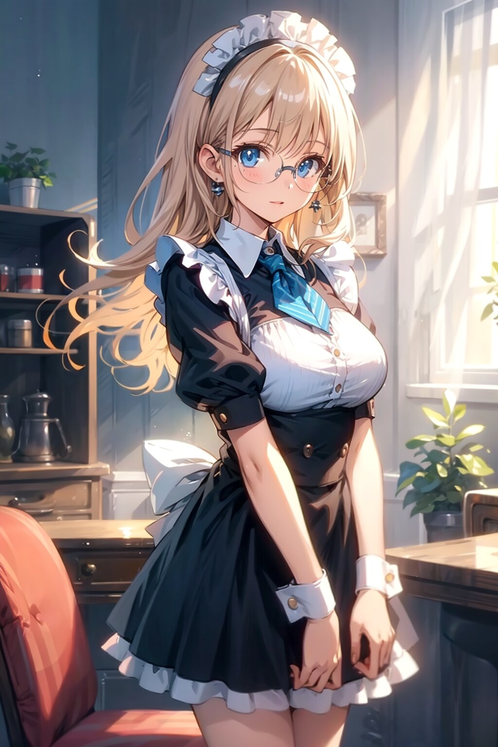 メガネ美少女メイド