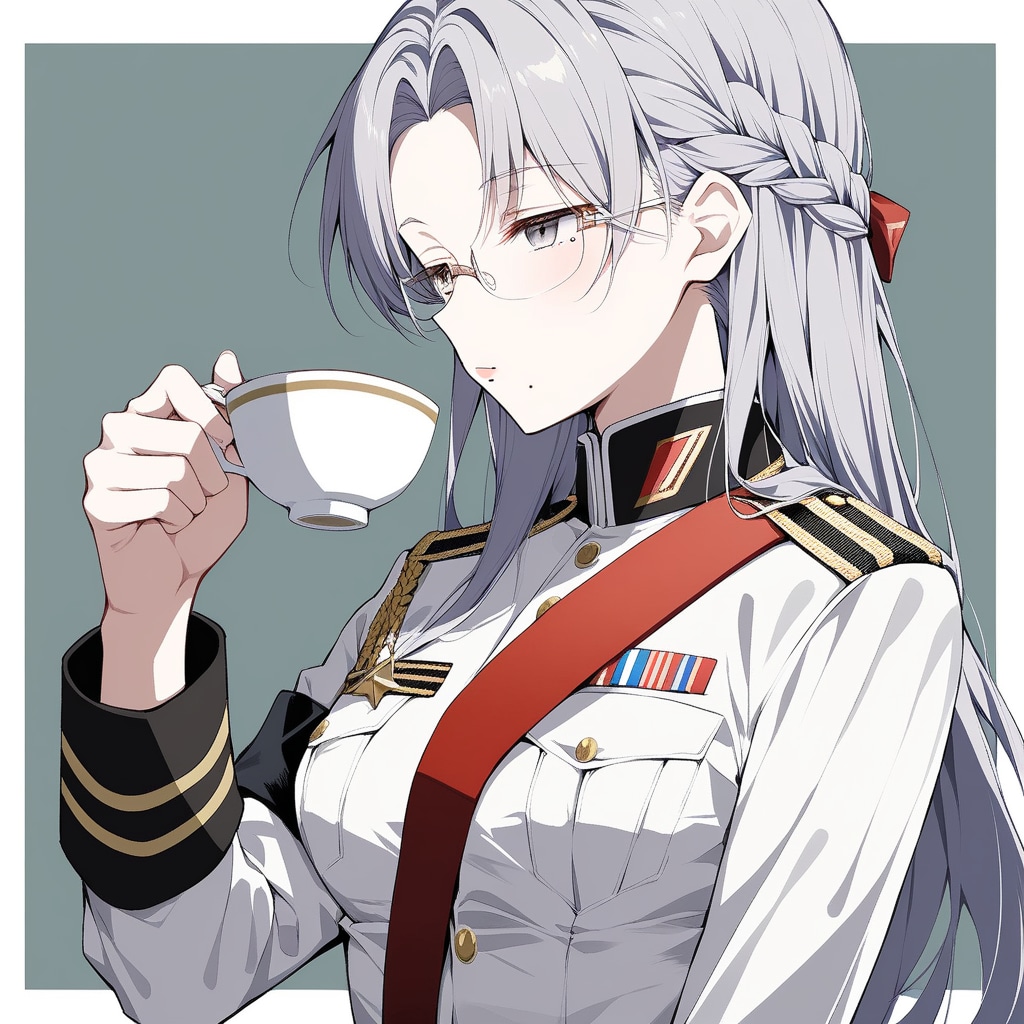 軍服のモナさんティータイム | の人気AIイラスト・グラビア