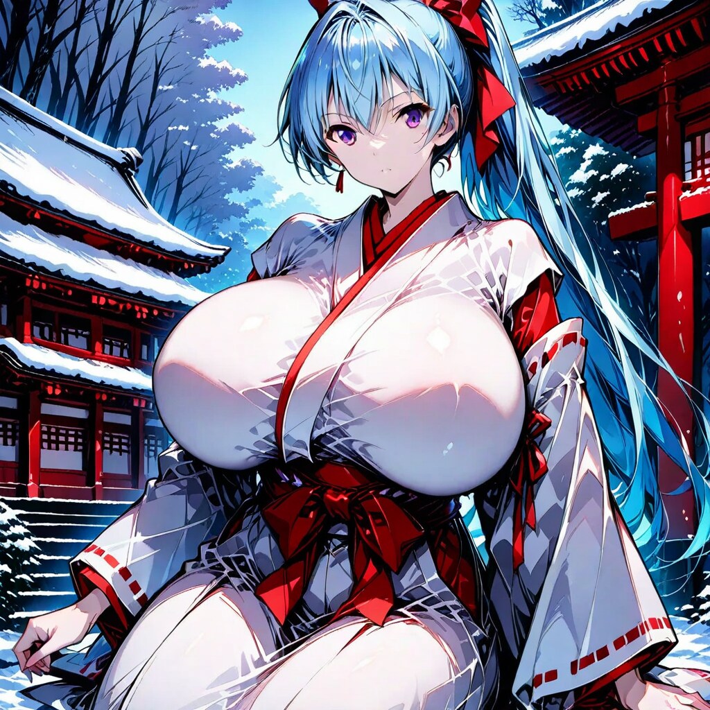 雪積神社　雪女の葵