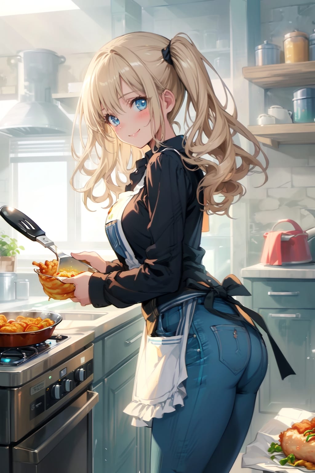 唐揚げを作るふたり