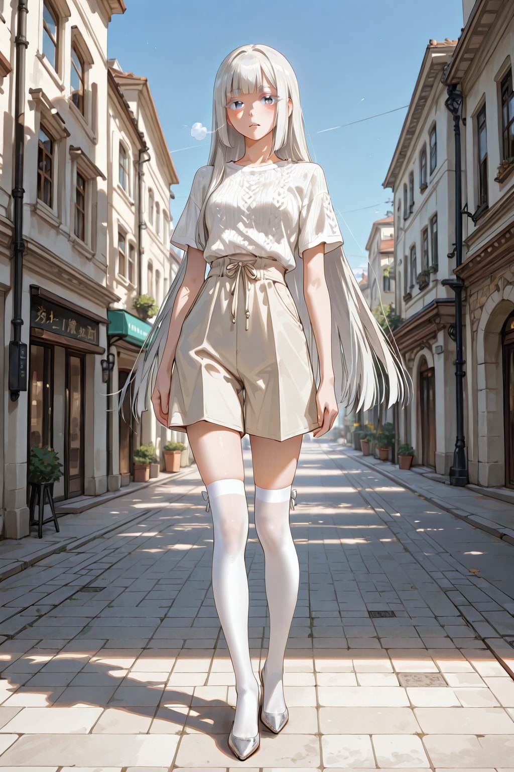 キュロットな銀髪さん