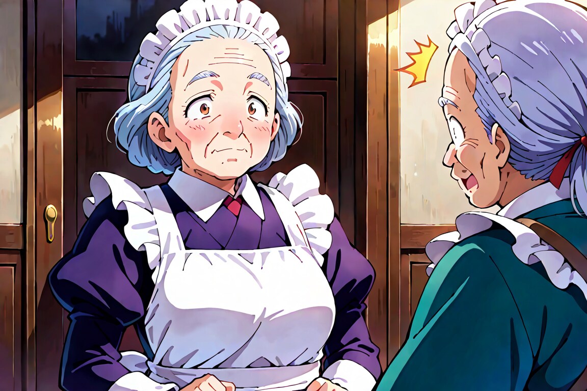 お婆さんメイド2025④ | の人気AIイラスト・グラビア
