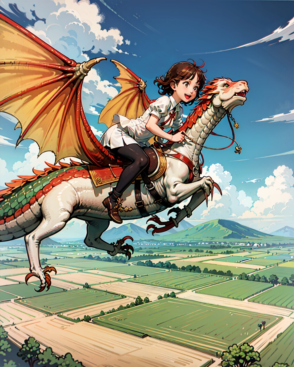 竜に乗る女の子