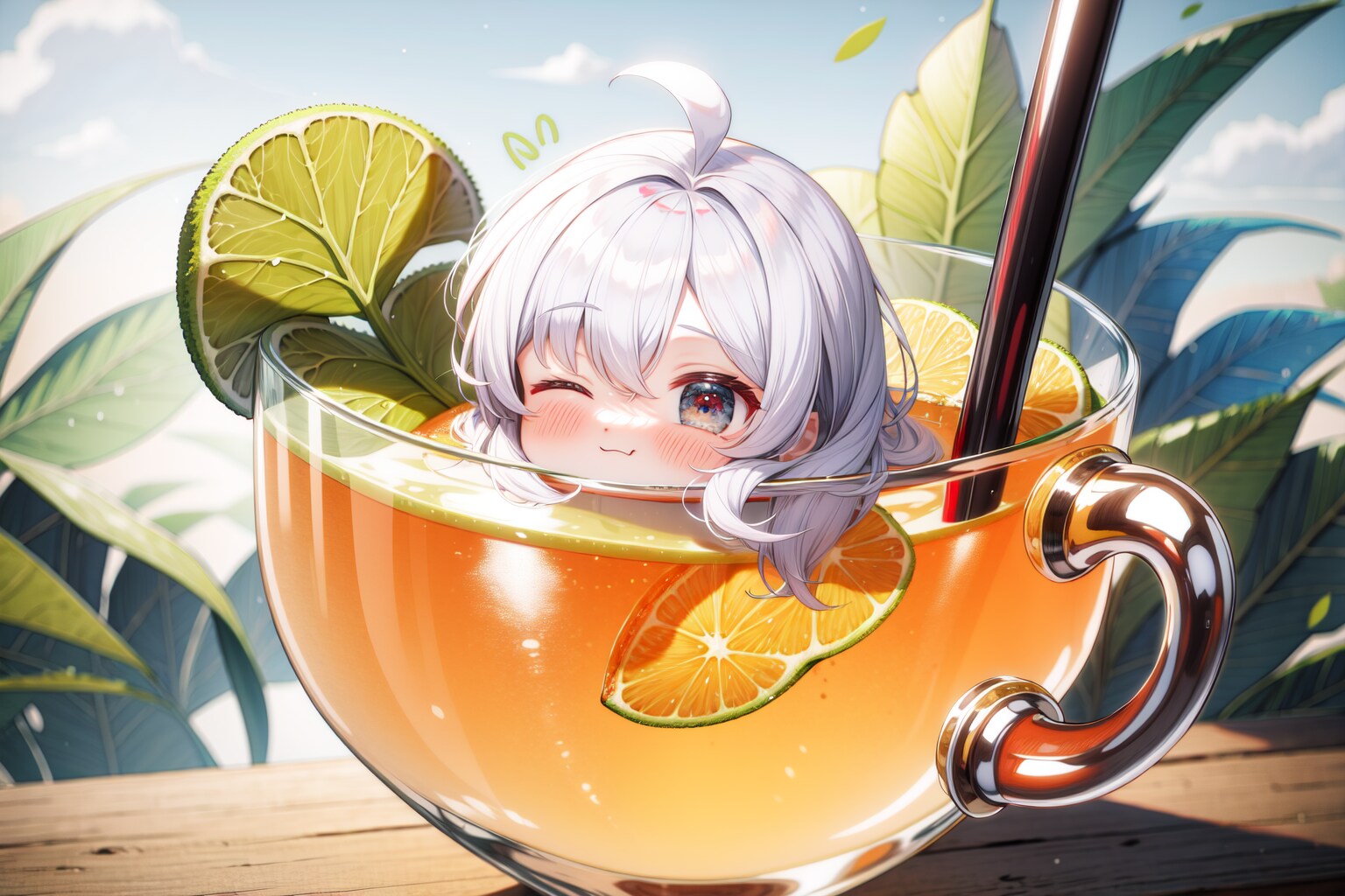 やっぱりちびちゃんを飲み物に入れがち