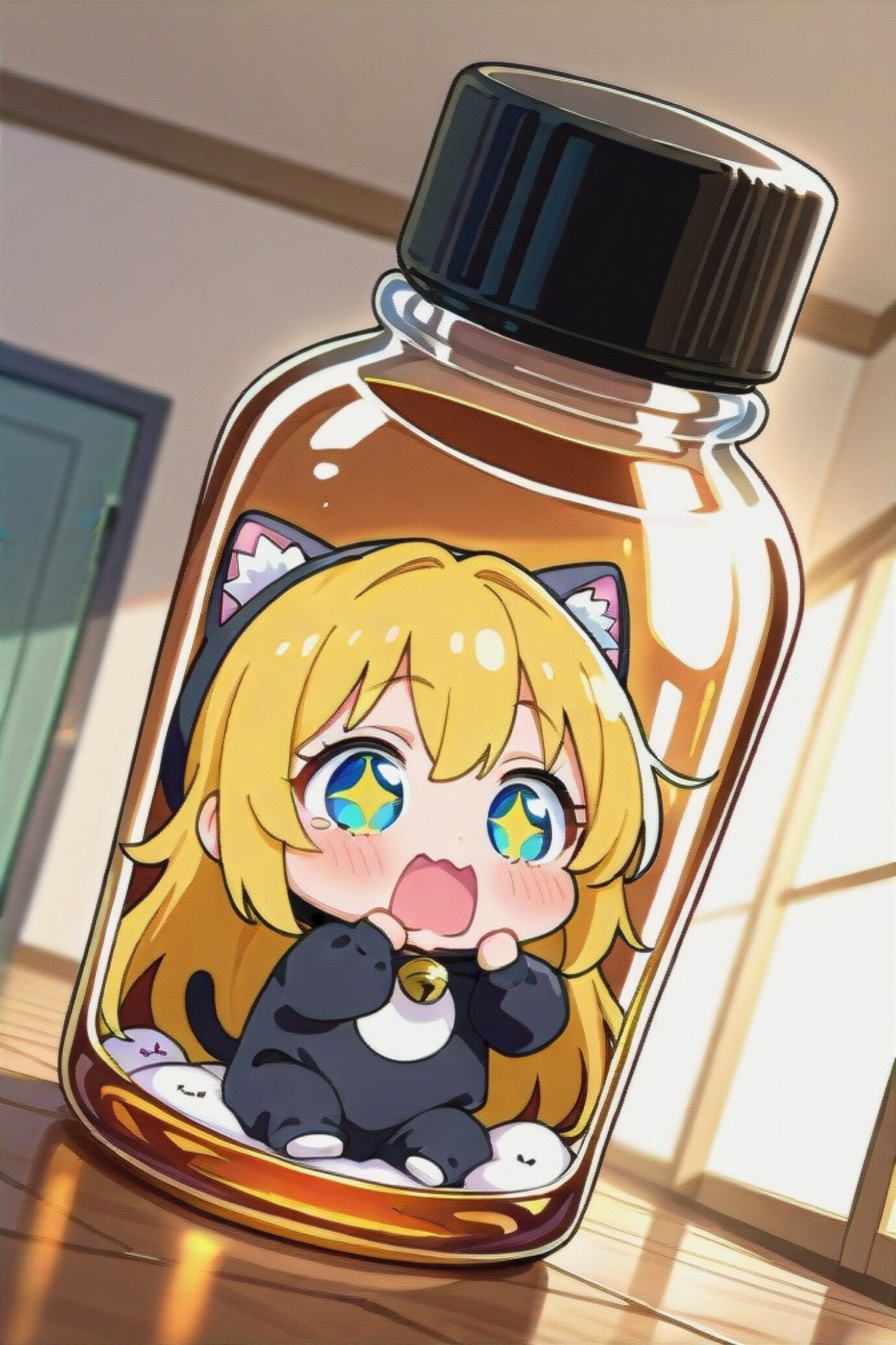 瓶詰めの化猫ちゃん | の人気AIイラスト・グラビア
