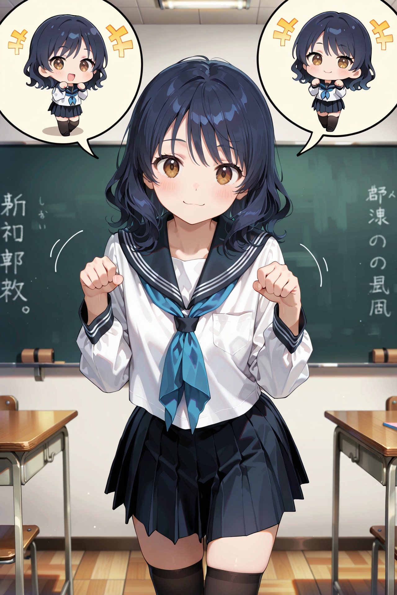 制服ちびキャラデイズ Z105 | の人気AIイラスト・グラビア