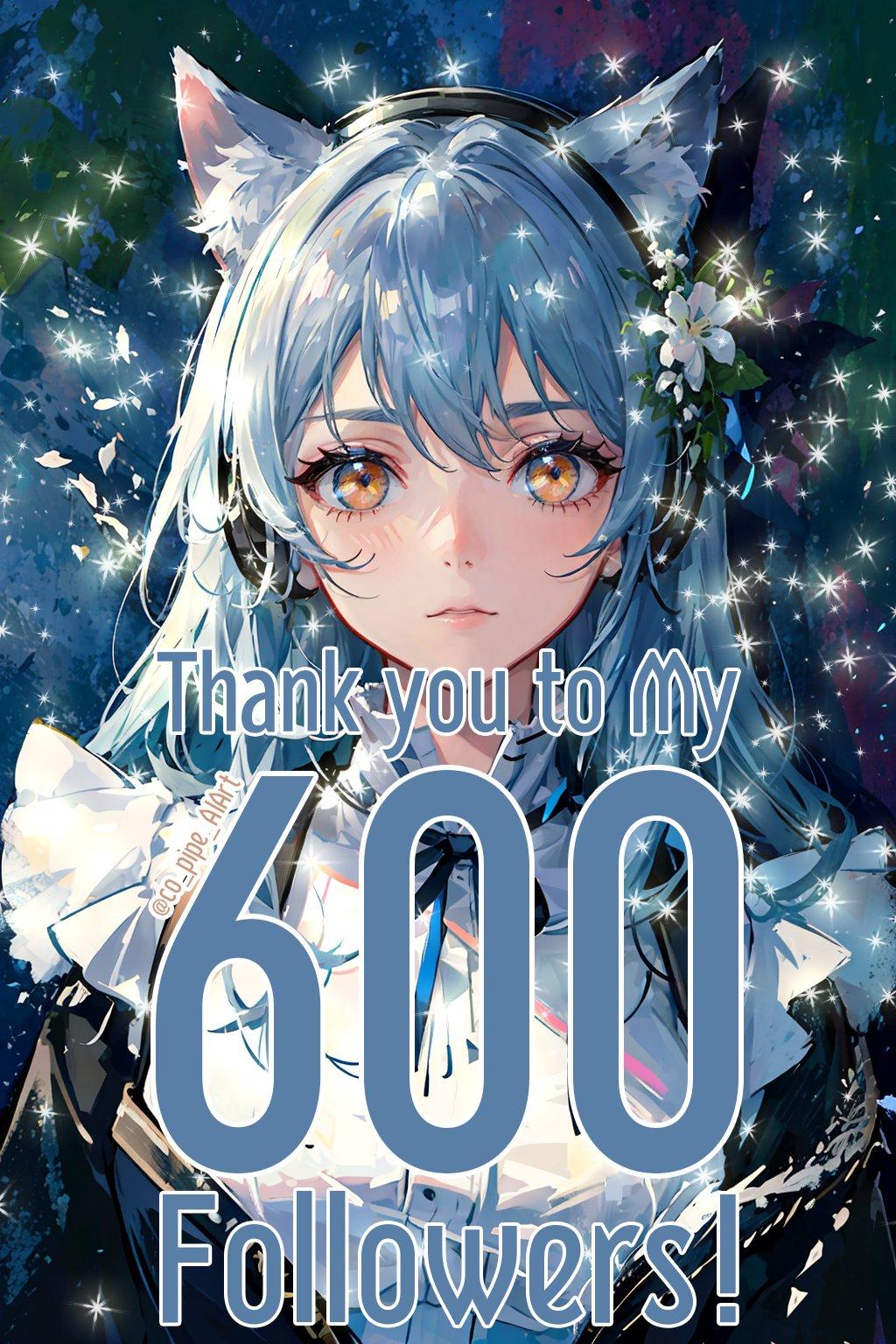 600フォロワー達成記念画像