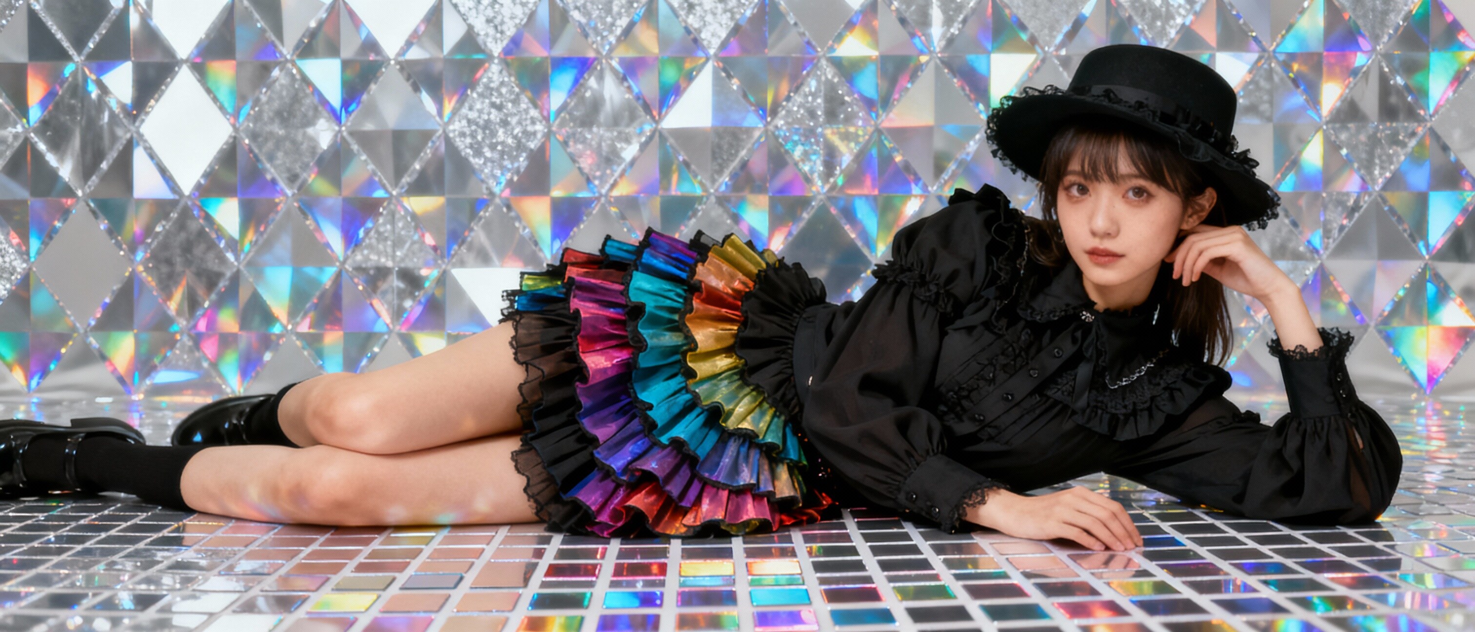 昭和レトロアイドルステッカー | の人気AIイラスト・グラビア