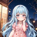 いちご柄のワンピースはお気に入り 2枚目