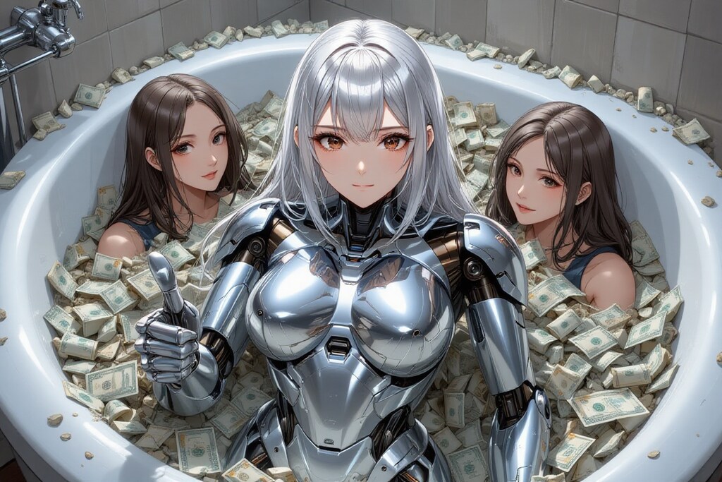 札束風呂のメカ子