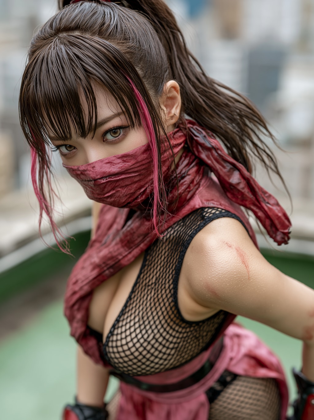 Variety of pink kunoichi