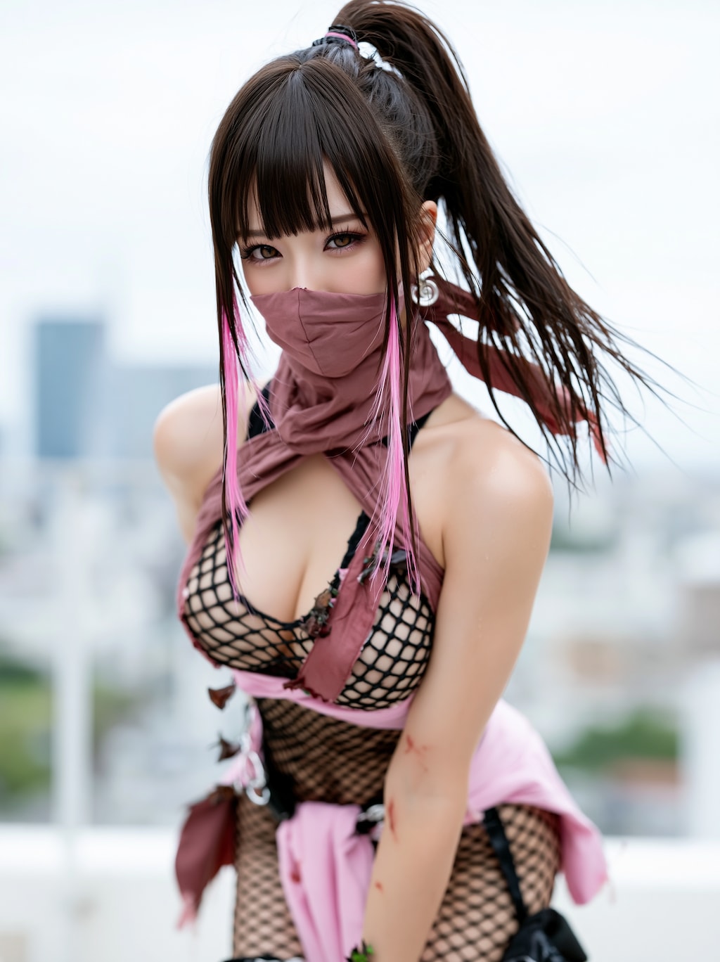 Variety of pink kunoichi