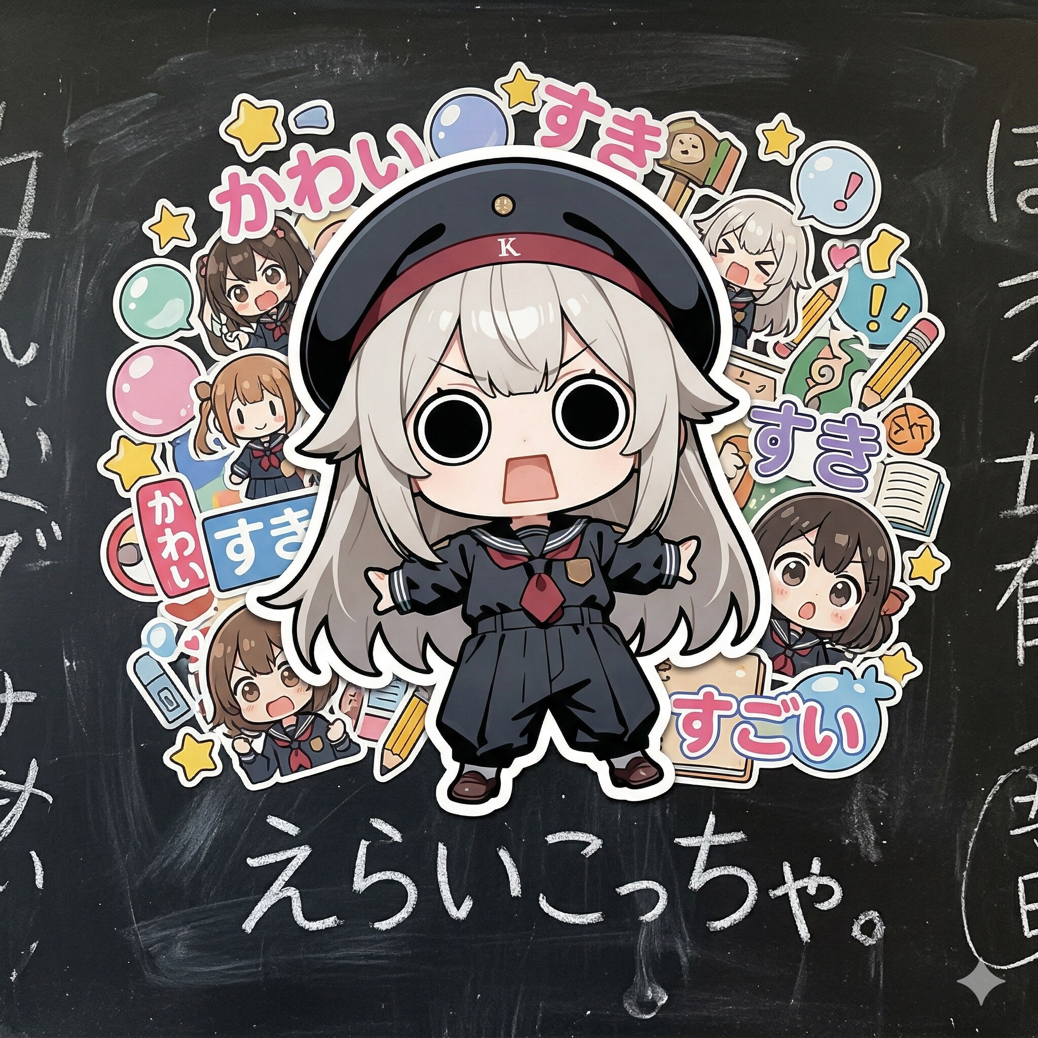 えらいこっちゃ嬢ステッカー | の人気AIイラスト・グラビア