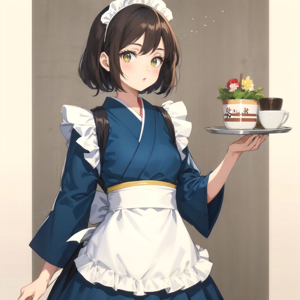 園芸和風メイドさん | の人気AIイラスト・グラビア