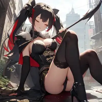 糸目の槍使い・黒