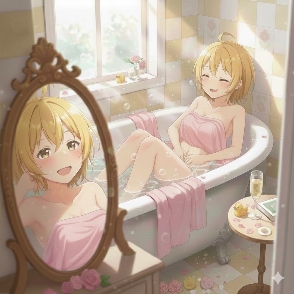 リンさん お風呂の楽しみ😚