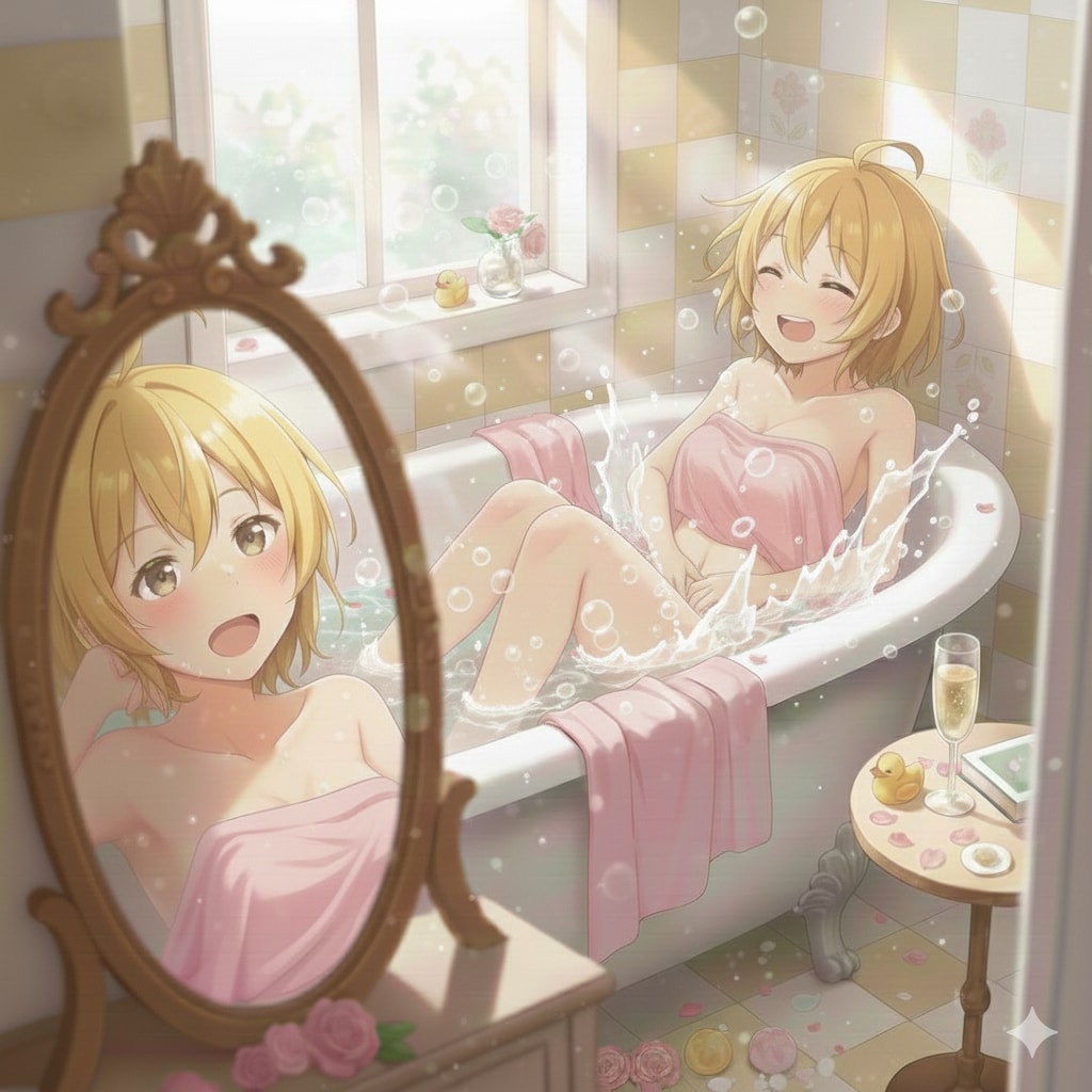 リンさん お風呂の楽しみ😚