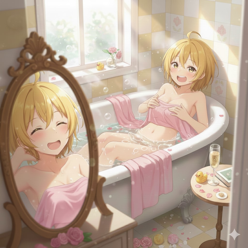 リンさん お風呂の楽しみ😚