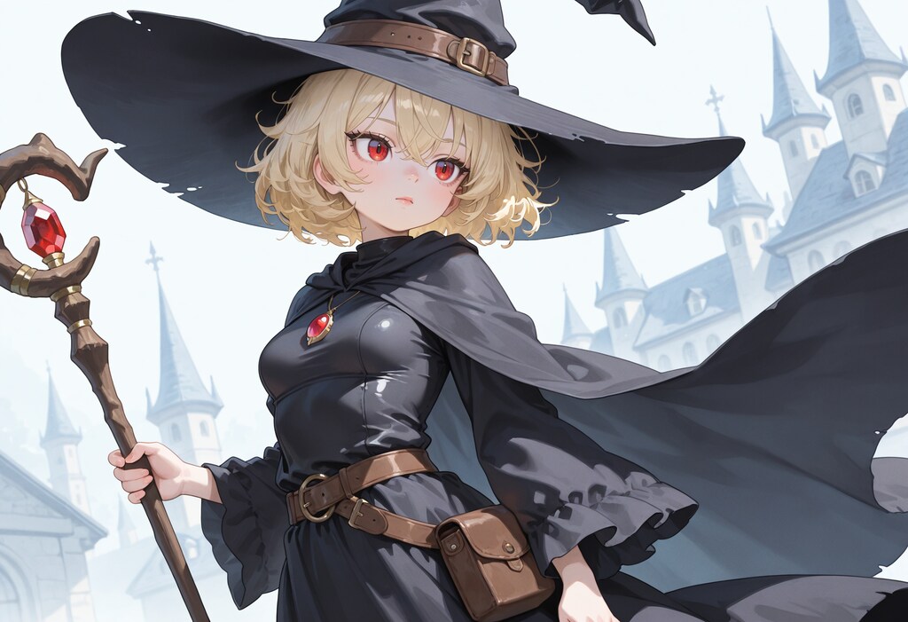 都に住む黒魔道士の少女