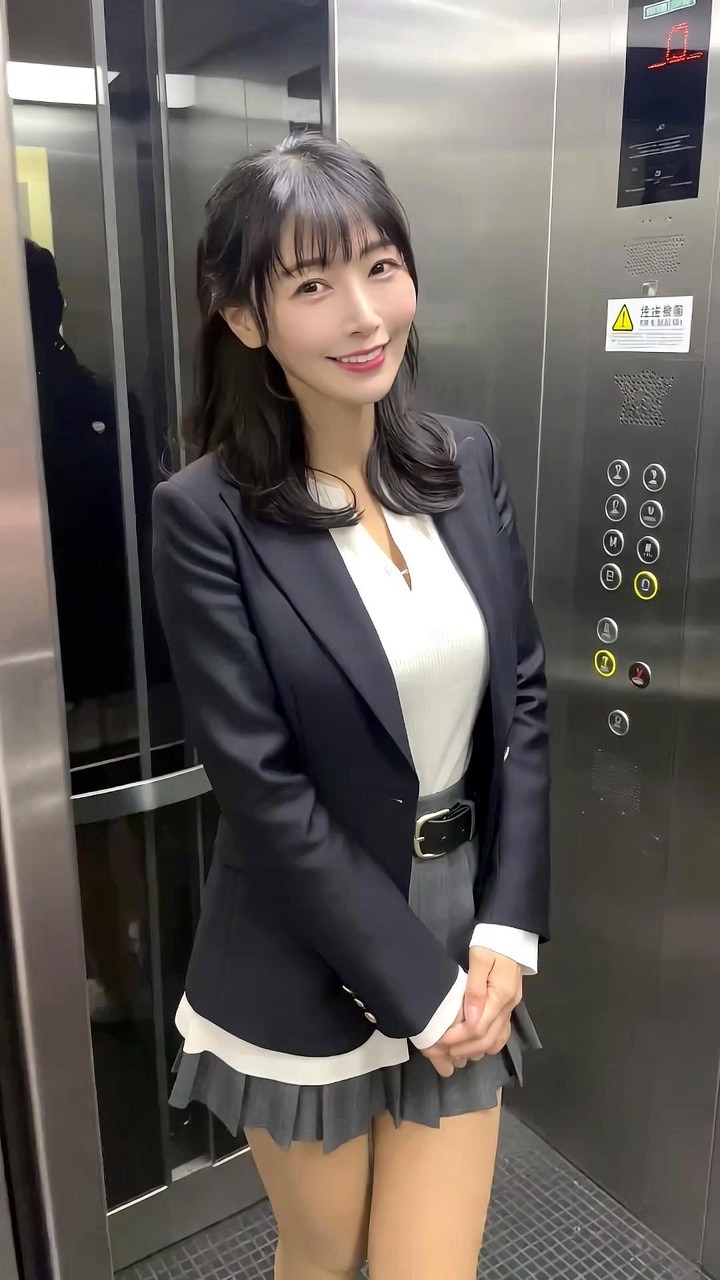 エレベーターでバックセックス