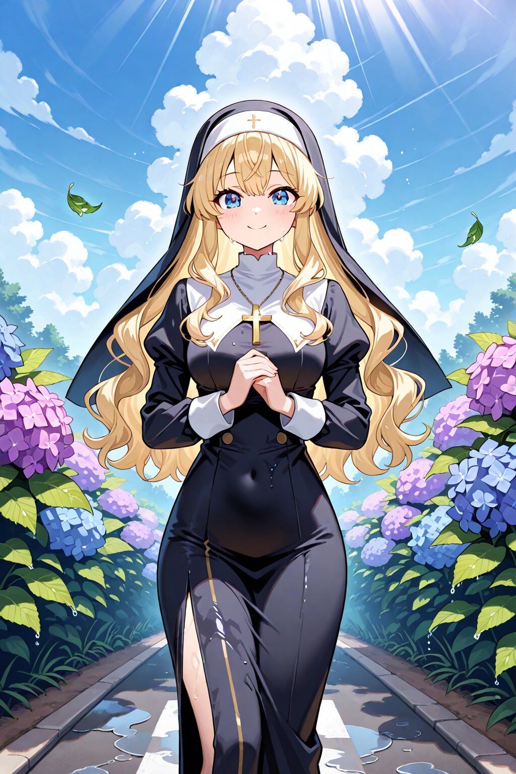 紫陽花とラベリアさん